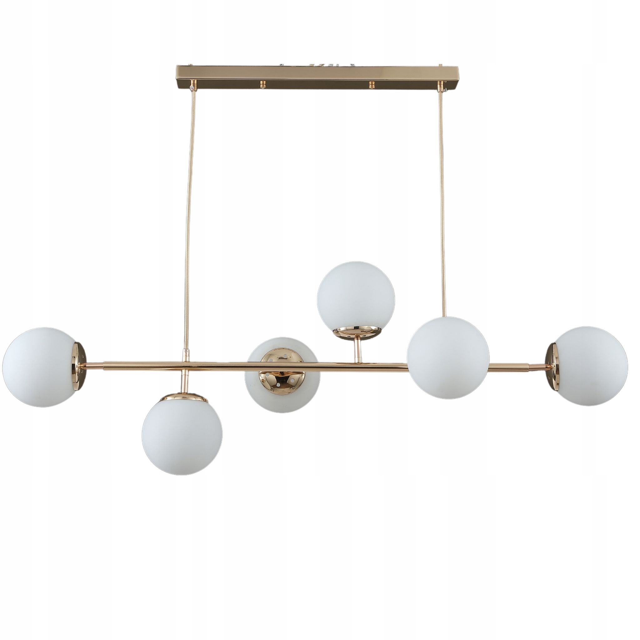 Pendelleuchte, Deckenleuchte, Kronleuchter, Kugeln, Gold, Modern, Milchig, Led