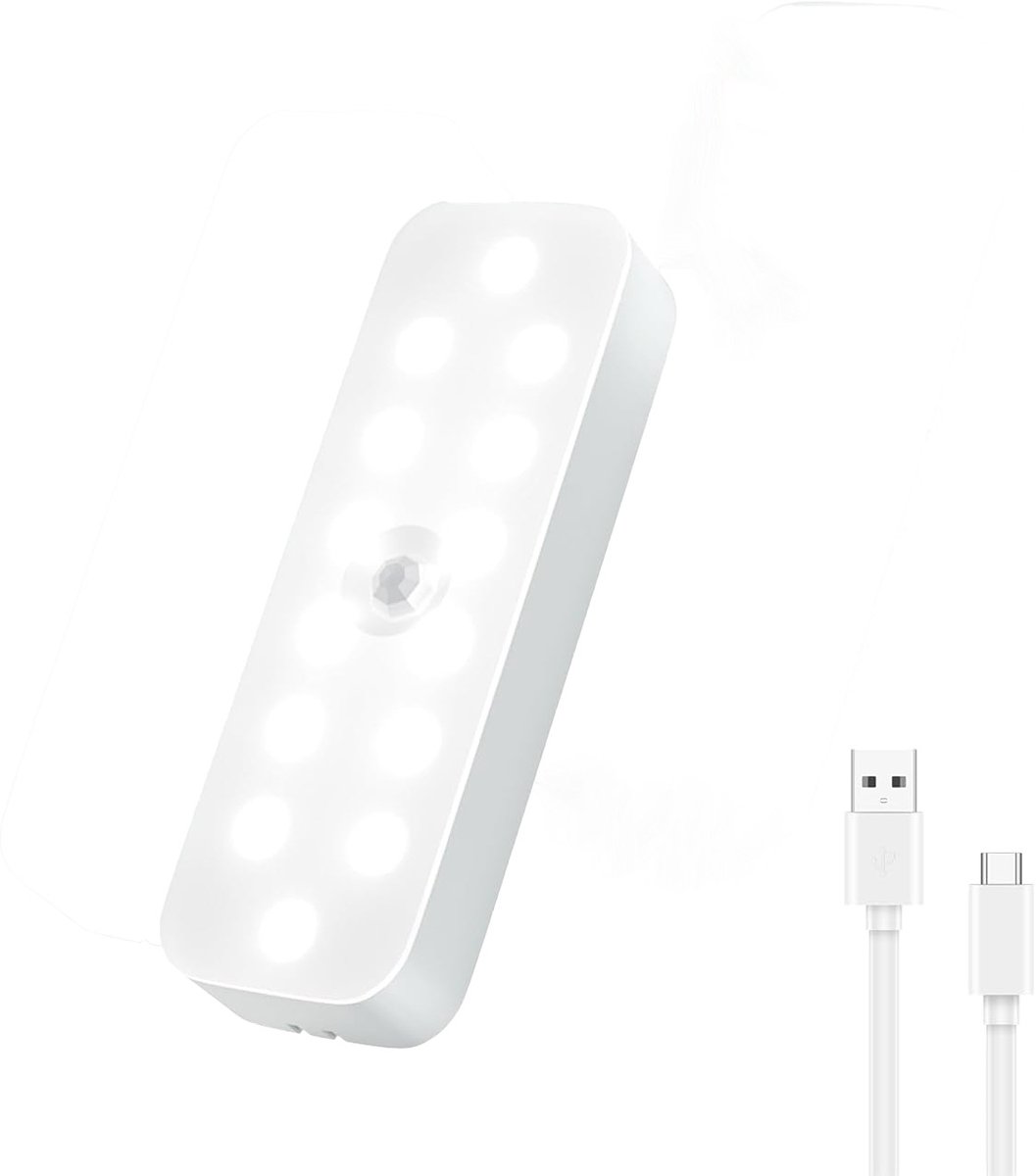 Nachtlicht Mit Bewegungsmelder – Kabellose Led-lampe – 1 Stück – 6000 K Weißlicht – Magnetisch – Mit Beleuchtung – Tag-/nacht- Und Bewegungserkennung