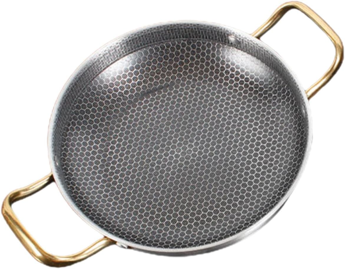 Wabenförmige Bratpfanne Aus Edelstahl Mit Ergonomischem, Kratzfestem Griff.