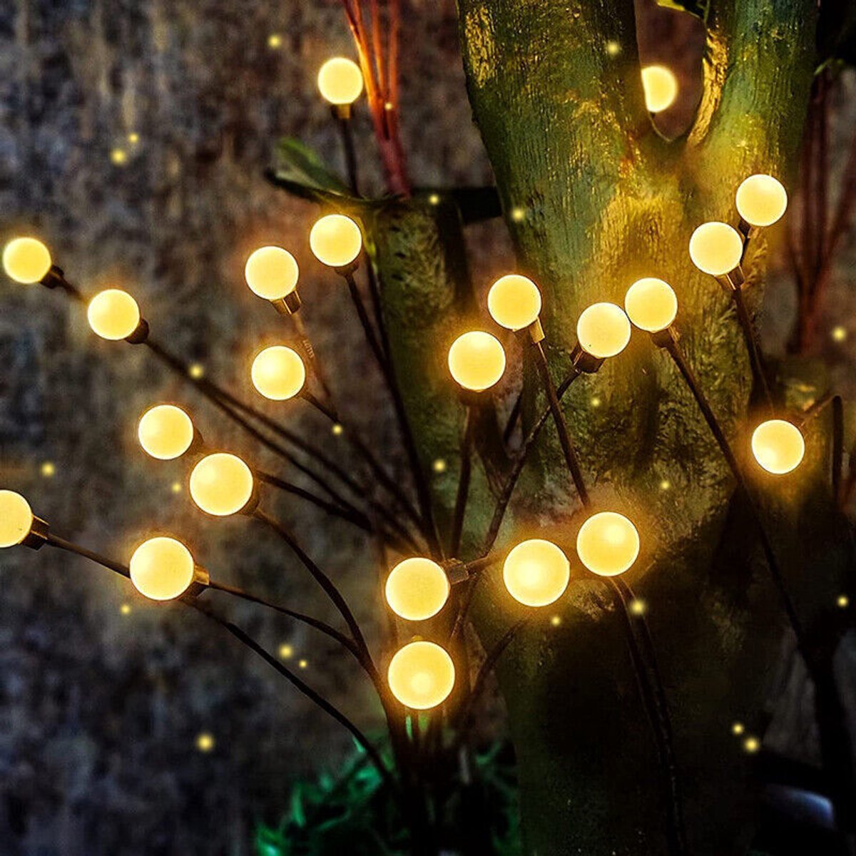 Solar-lichterkette Für Den Garten – 2er-set – Solarbeleuchtung Für Den Außenbereich – Solarbetrieben – 6 Leds – Stimmungsbeleuchtung – Wasserdicht – Außenbeleuchtung