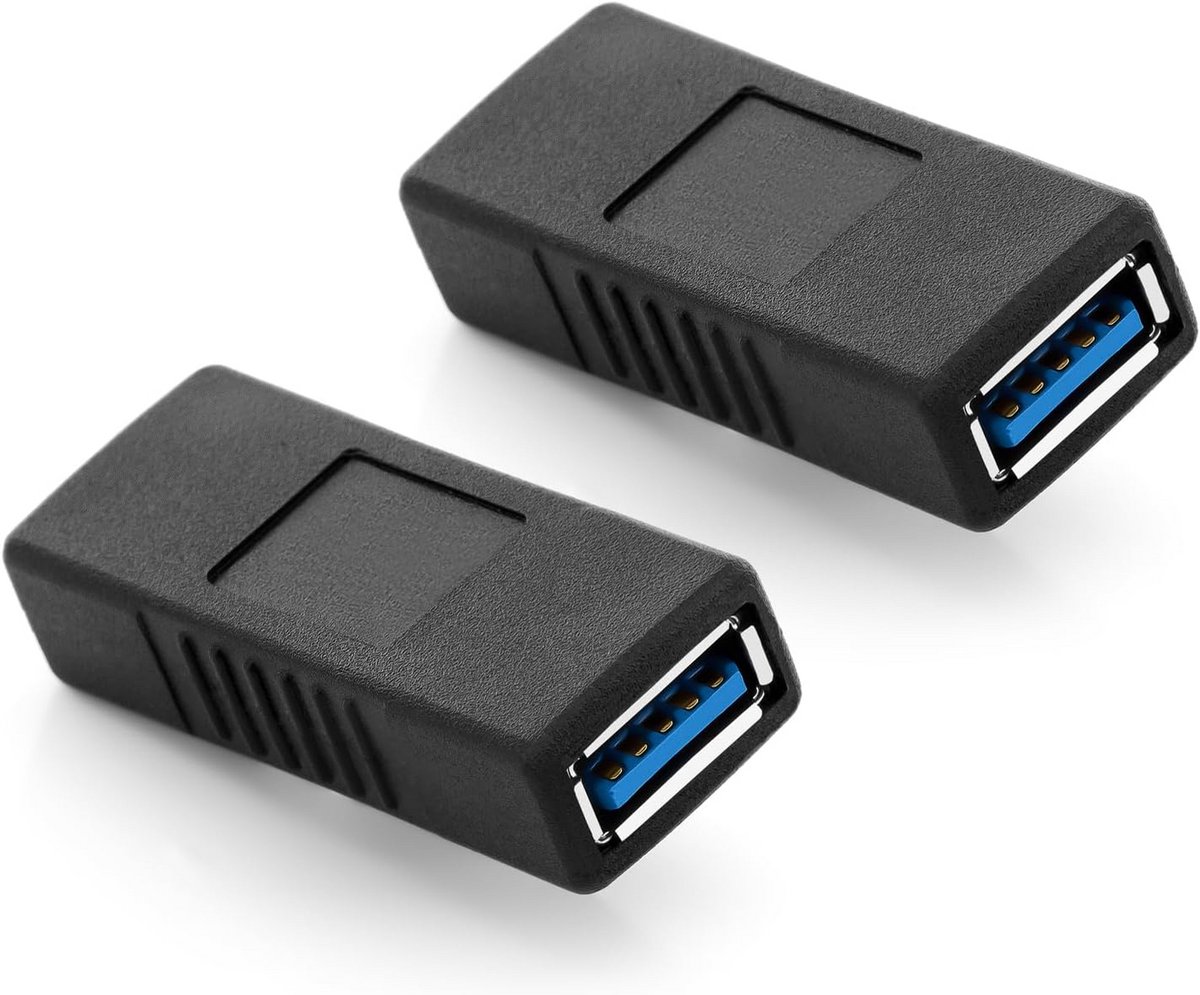 2er-pack Usb 3.0-verlängerungskabel, Usb-a-buchse Auf Usb-a-buchse, Schwarz
