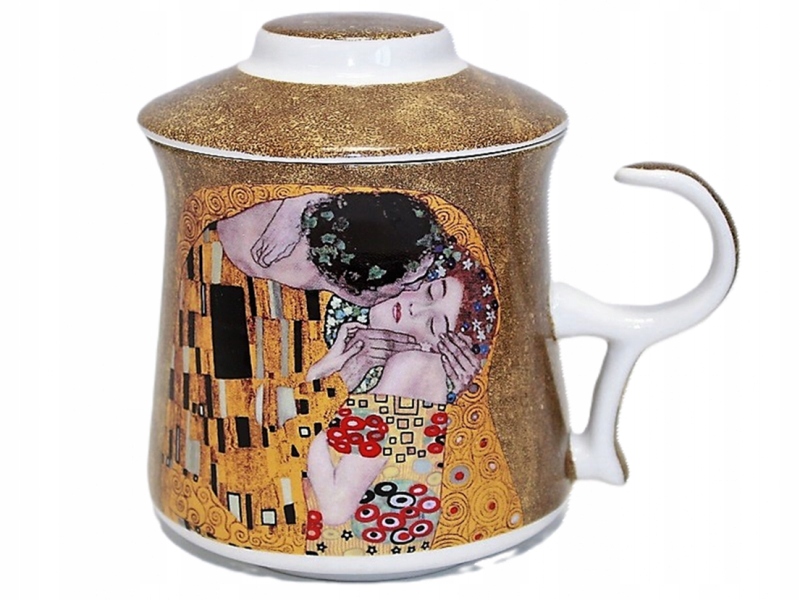 Elegante Tasse Mit Teesieb, Gustav Klimt, 350 Ml, Als Geschenkidee