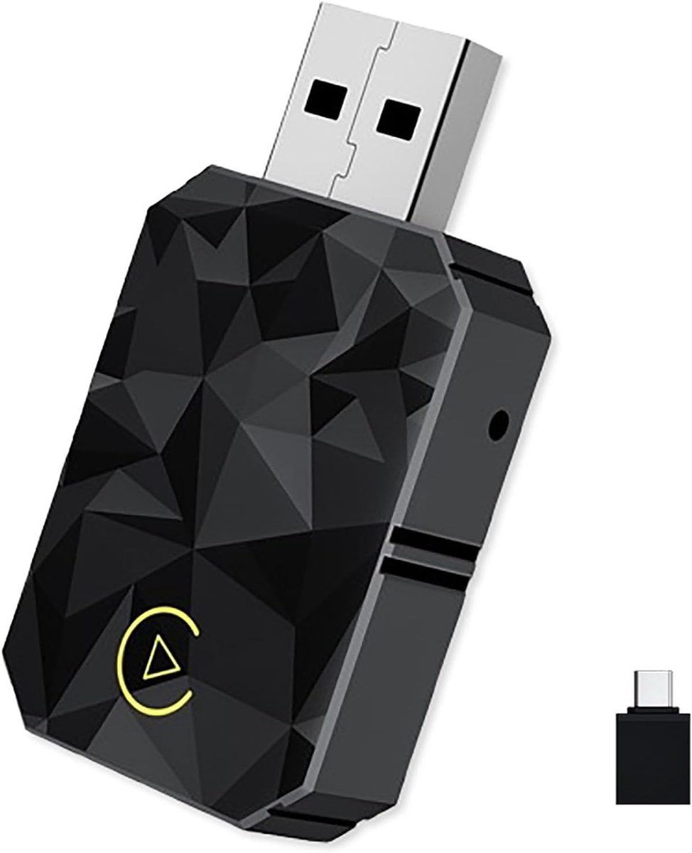 Mini 2-in-1 Auto-dongle – Carplay-schlüssel – Android Auto-schlüssel – Kabelloses Carplay Und Android Auto – Schwarz – Ce/fcc/rohs-zertifiziert