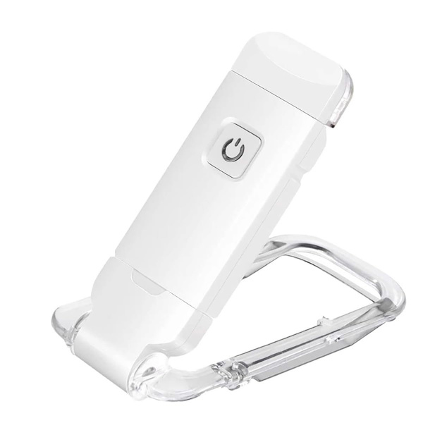 Tragbare Usb-upgrade-streifen-led-boklampa Mit Klämma Für Läsning I Sängen, Justerbar Ljusstyrka, Dimbar Bokmärkeslampa (vit)