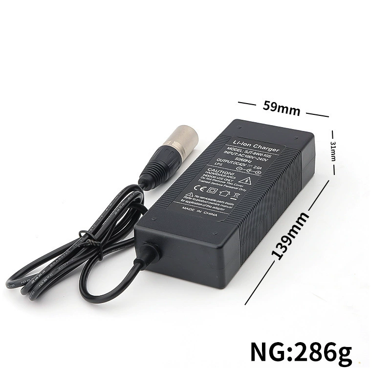 36-v-ladegerät, 42-v-2-a-ladegerät, 4-poliger Xlrm-stecker, Geeignet Für 36-v-10s-lithium-ionen-akkus Von E-bikes.
