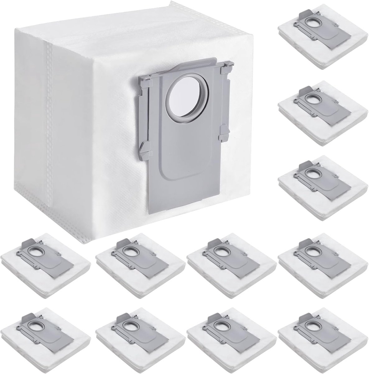 12 Staubsaugerbeutel, Kompatibel Mit Den Roborock-modellen Q5+, Q5 Pro+, Q7+ Und Q7 Max+, S7 Maxv Ultra, S7 Pro Ultra, Q8+ Max Und Pro, S8+ Und S8 Pro Ultra. Staubsaugerstation Mit Staubbeuteln...