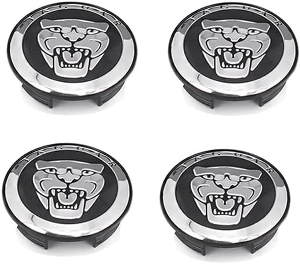 Satz Mit 4 Radnabenkappen, Schwarz, 59 Mm, Für Jaguar X-type Xk Xf Xj Xj8 Xj6