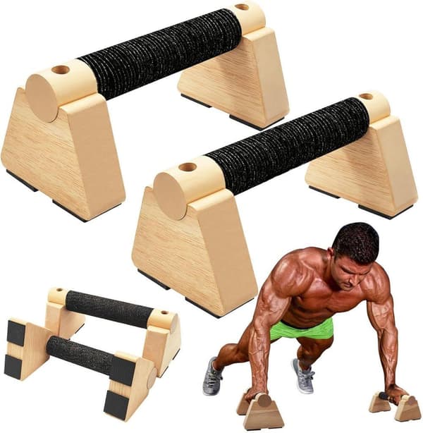 Liegestützgriffe / Parallettes Aus Holz – Calisthenics-ausrüstung Für Handstandtraining Und Liegestütze