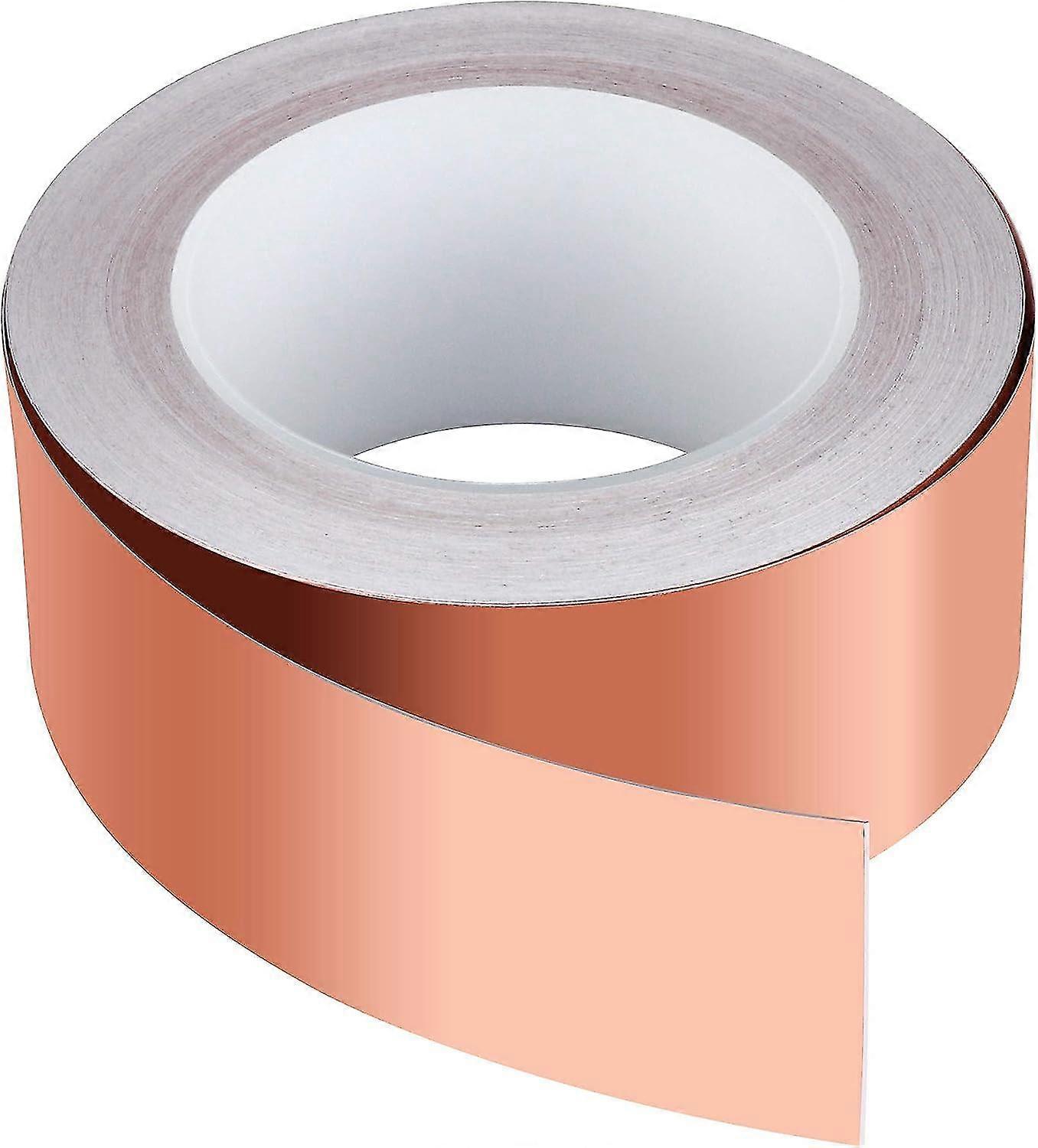 Kupferband 50 M X 50 Mm, Hochwertiges Kupferfolienband, Emc-abschirmband Für Emi-abschirmung, Bastelarbeiten, Schneckenabwehr, Elektroreparaturen