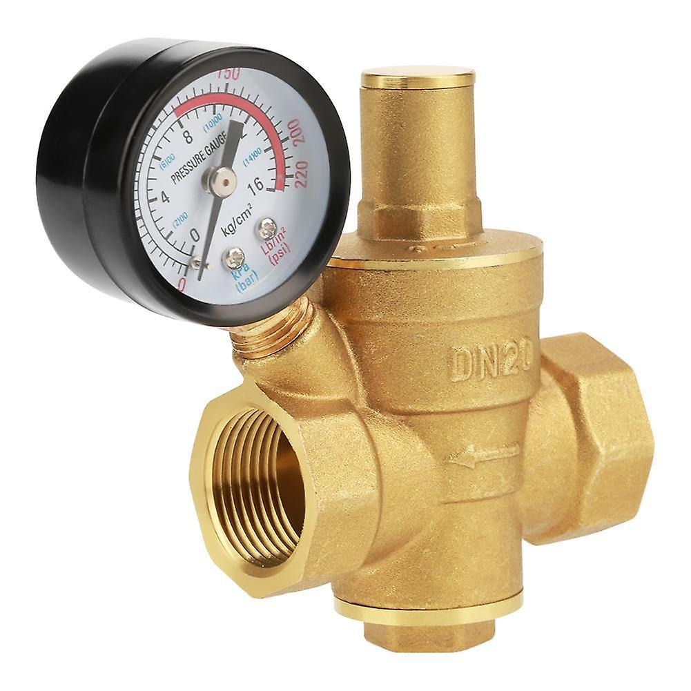 Dn25 Einstellbares Druckminderungsventil, Druckminderungsventil Aus Messing + Manometer (dn25)
