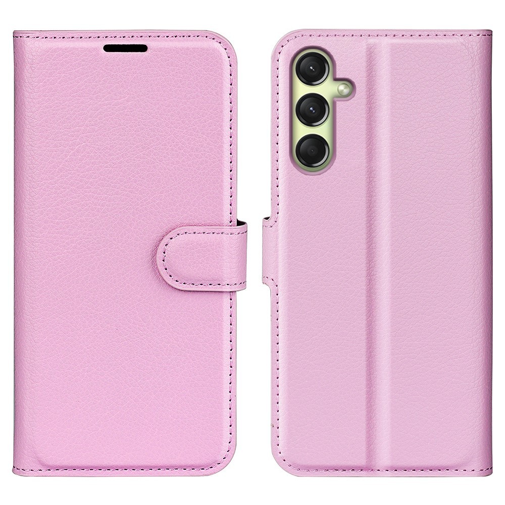 Kompatibel Mit Samsung Galaxy A16 Hülle Aus Hellrosa Leder In Litschi
