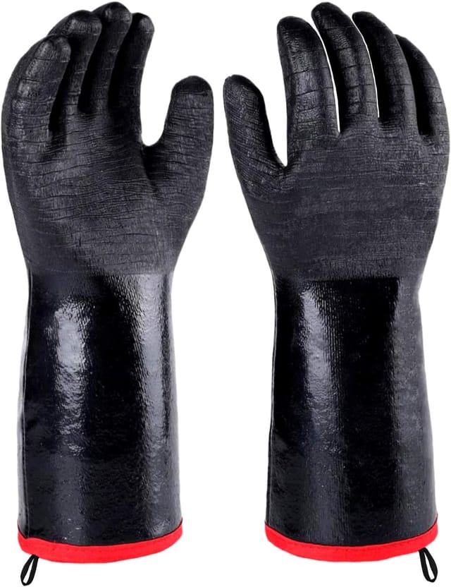 Ugreat - Isolierte Hitze-/kältebeständige Grill-/grillhandschuhe, Ofenhandschuhe Für Smoker, Topflappen, Flammhemmend, Wasser- Und Ölbeständig Mit Neopren-beschichtung (35,6 Cm)