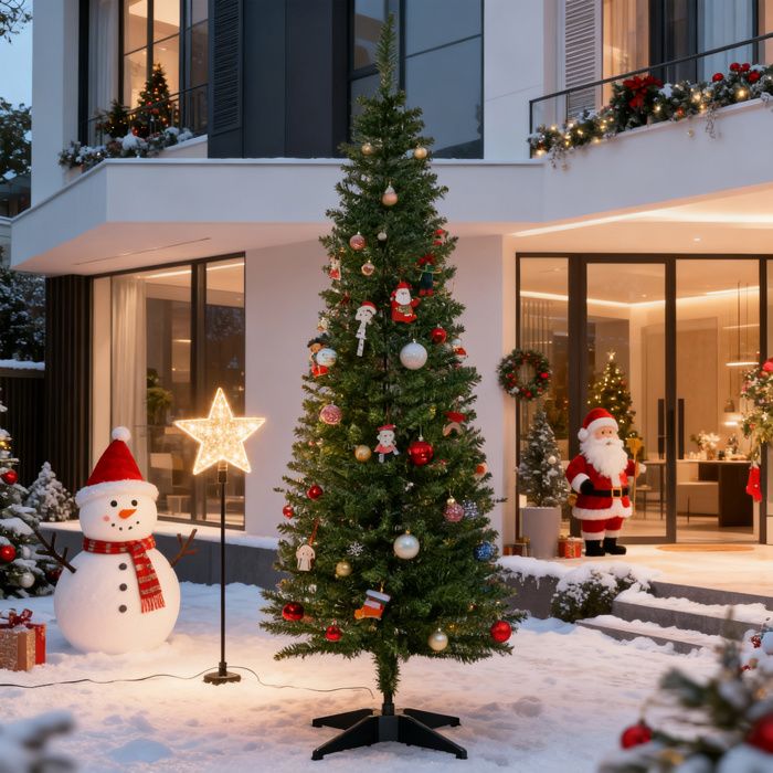 Künstlicher Weihnachtsbaum - 150 Cm - Ø 46 Cm - 294 Zweige - Robuste Stütze