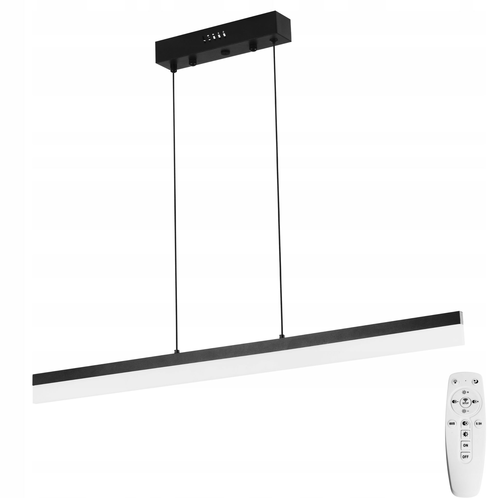 Moderne Led-deckenleuchte Mit Fernbedienung, 30 W, 80 Cm, Schwarz, Zur Tischmontage