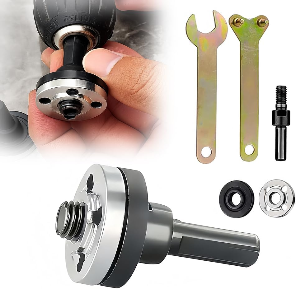 Verbindungsstangen-set Für Elektrische Bohrmaschinen Und Winkelschleifer, Metall-winkelschleiferadapter Mit Schraubenschlüssel, Zubehör Für Verstellbare Drehantriebswelle (1, 6-mm-set)