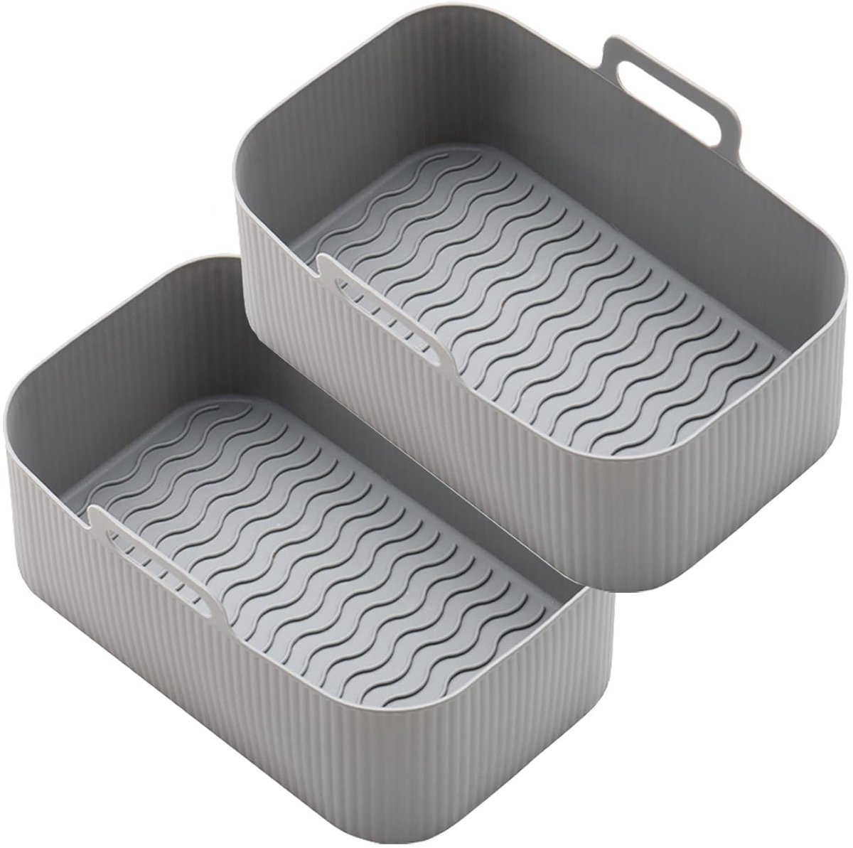 2-teilige Silikonform – Silikonschale Für Heißluftfritteuse – Zubehör Für Heißluftfritteusen – Heißluftfritteusen-einsätze – Heißluftfritteusen-beschichtung