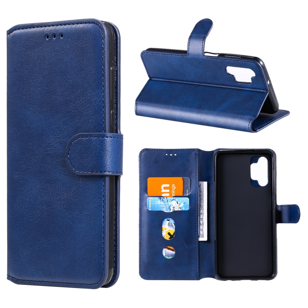 Kompatibel Mit Samsung Galaxy A32 5g – Klassische Lederhülle – Blau