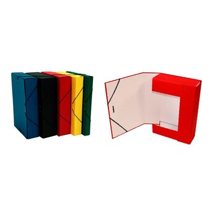 Mariola Projektbox Geltexgefütterter Karton Mit Gummiverschluss Und 5cm Grünem Rücken