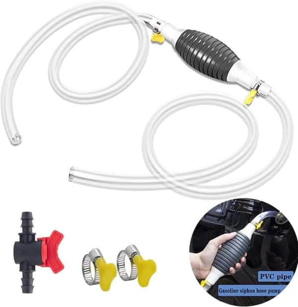 Manuelle Saugpumpe (1-3 Meter Schlauch) – Eine Handpumpe Mit Durchflussventil, Geeignet Zum Fördern Von Benzin, Diesel Und Wasser.
