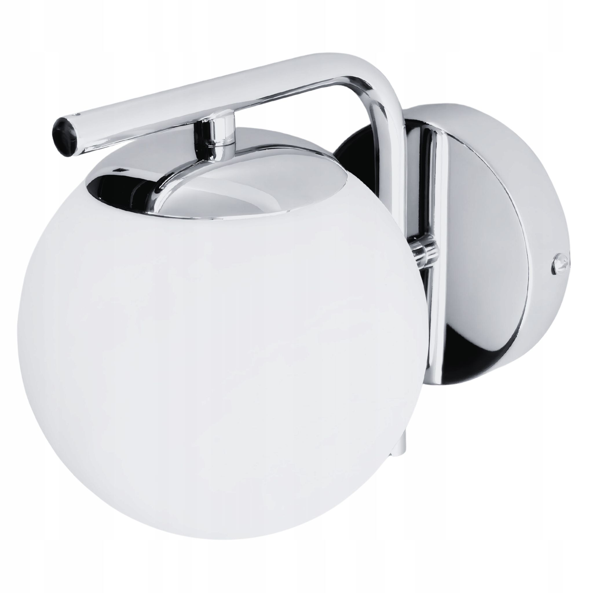 Moderne Wandleuchte, Verchromte Led, Milchig-silber, E27