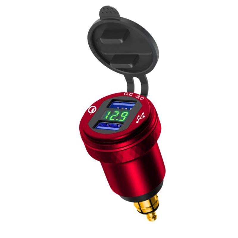 Motorrad-aluminium-din-hella-stecker-dual-usb-schnellladeadapter