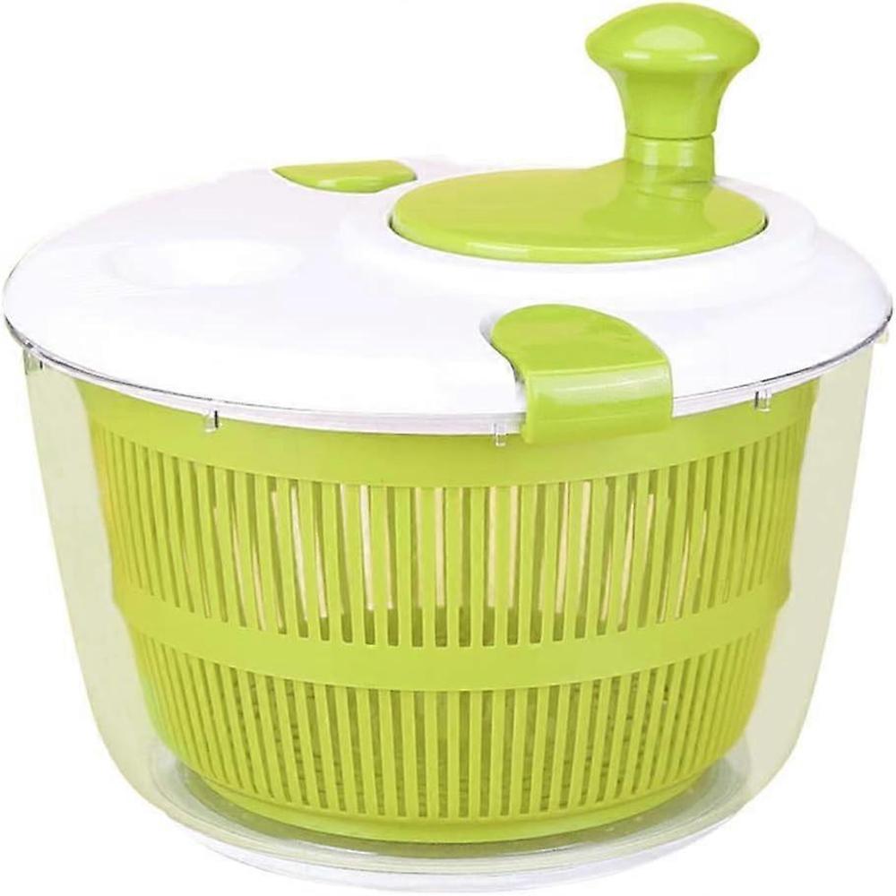 Salatdörrgerät – 5-liter-salatdörrgerät Mit Gemüsewaschkorb, Manuelles Küchen-salatwaschgerät, Grün