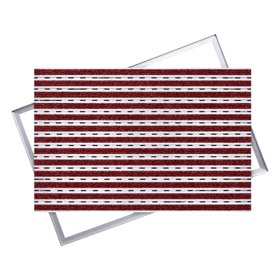 Polentex Fußmatte Aus Aluminium-ripsband: 80 X 50 Cm, 17 Mm, Mit Rahmen