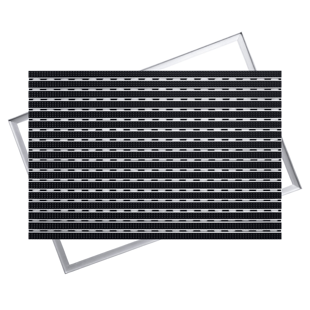 Polentex Aluminium-fußmatte Mit Bürste: 100 X 60 Cm, 17 Mm Mit Rahmen