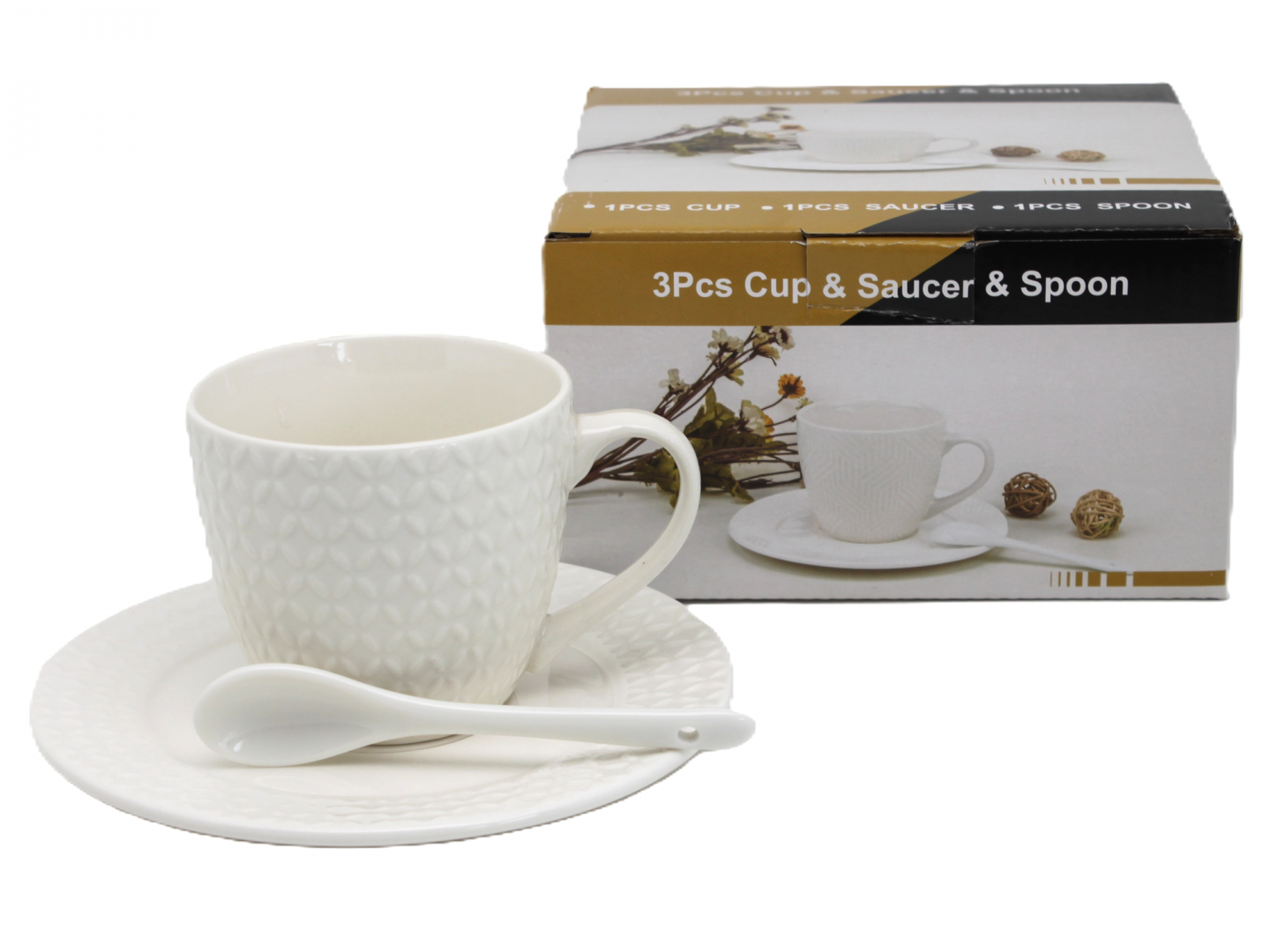 Porzellantasse Mit Untertasse Und Löffel, 210 Ml, In Einer Geschenkbox