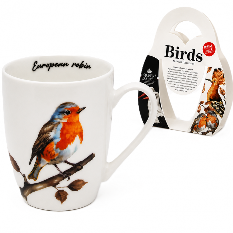 Rotkehlchen-porzellanbecher 350 Ml, Queen Isabell Birds Als Premium-geschenk