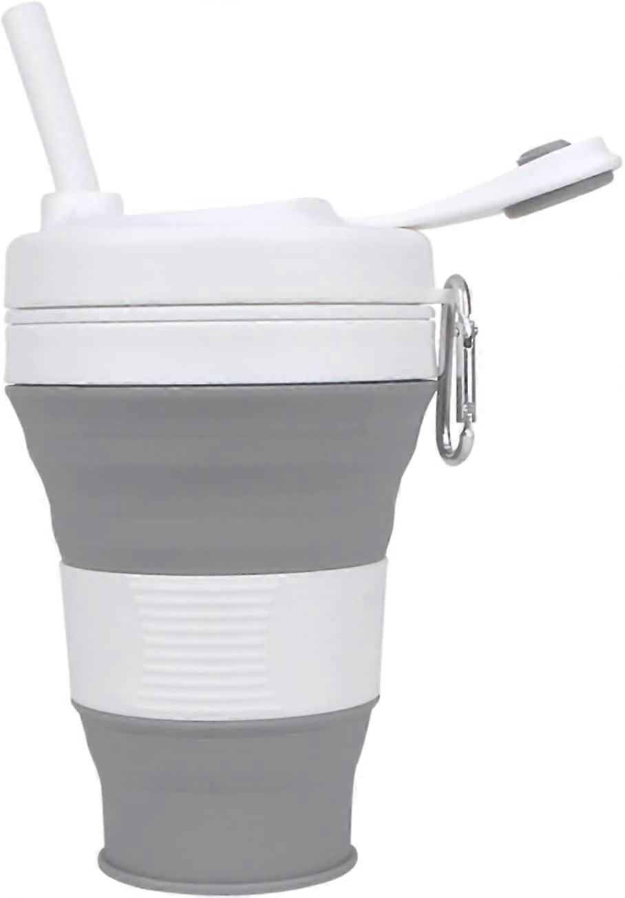 Faltbarer 600-ml-kaffeebecher – Wiederverwendbarer Silikon-reisebecher – Faltbarer Becher Mit Deckel – Taschenformat