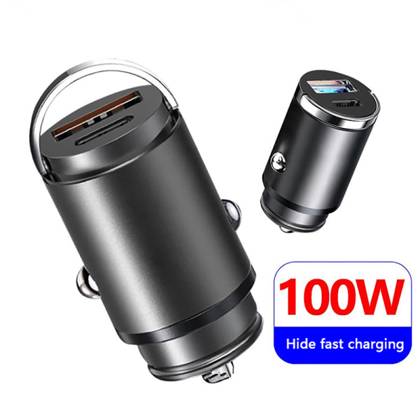 100-w-kfz-usb-ladegerät, Schnellladefunktion, Usb-a/usb-c, Schwarz