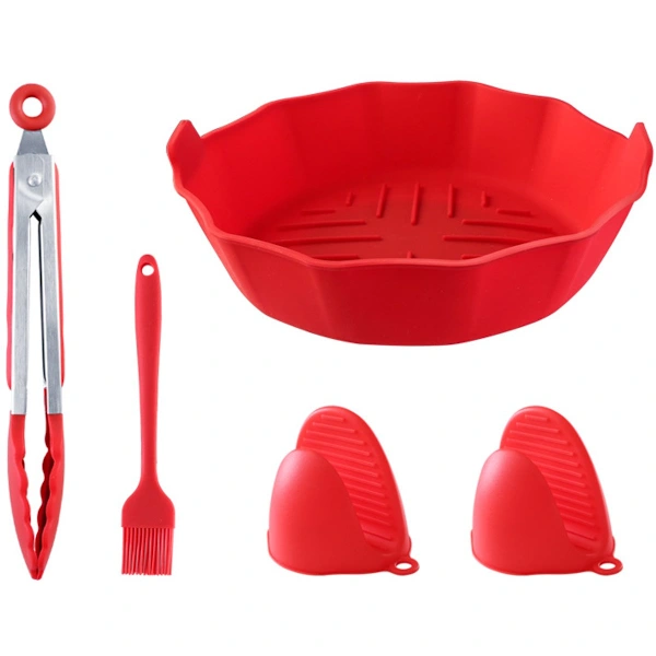 Zubehör Für Heißluftfritteusen – Backblech, Topflappen, Pinsel, Zange – Geeignet Für Küche, Kochen, Backen Und Grillen – 5-teiliges Set