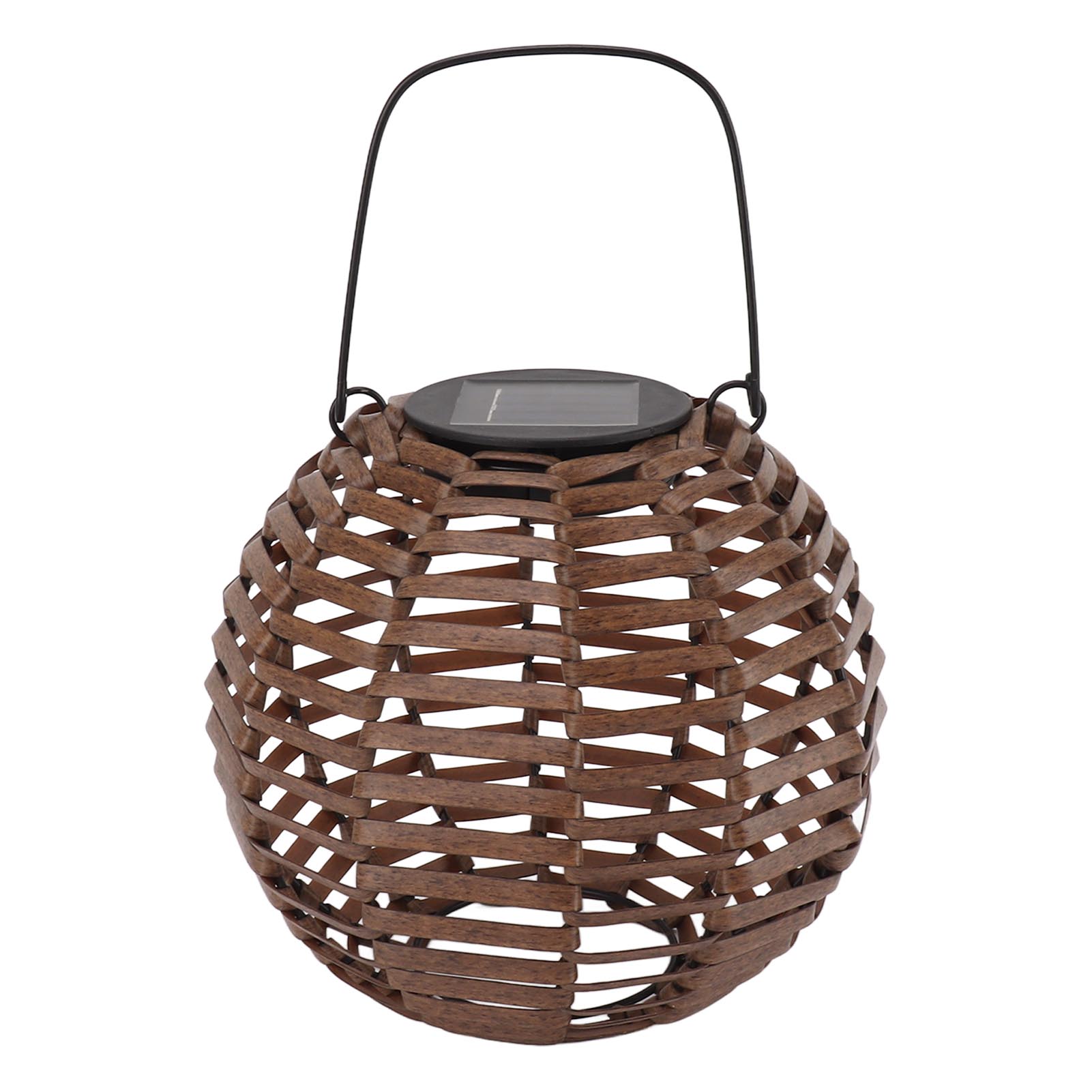 Solarbetriebene Rattan-außenleuchten, Led-pendelleuchten, Wasserdichte Dekorationsleuchten, Geeignet Für Gärten, Rasenflächen Und Terrassen.