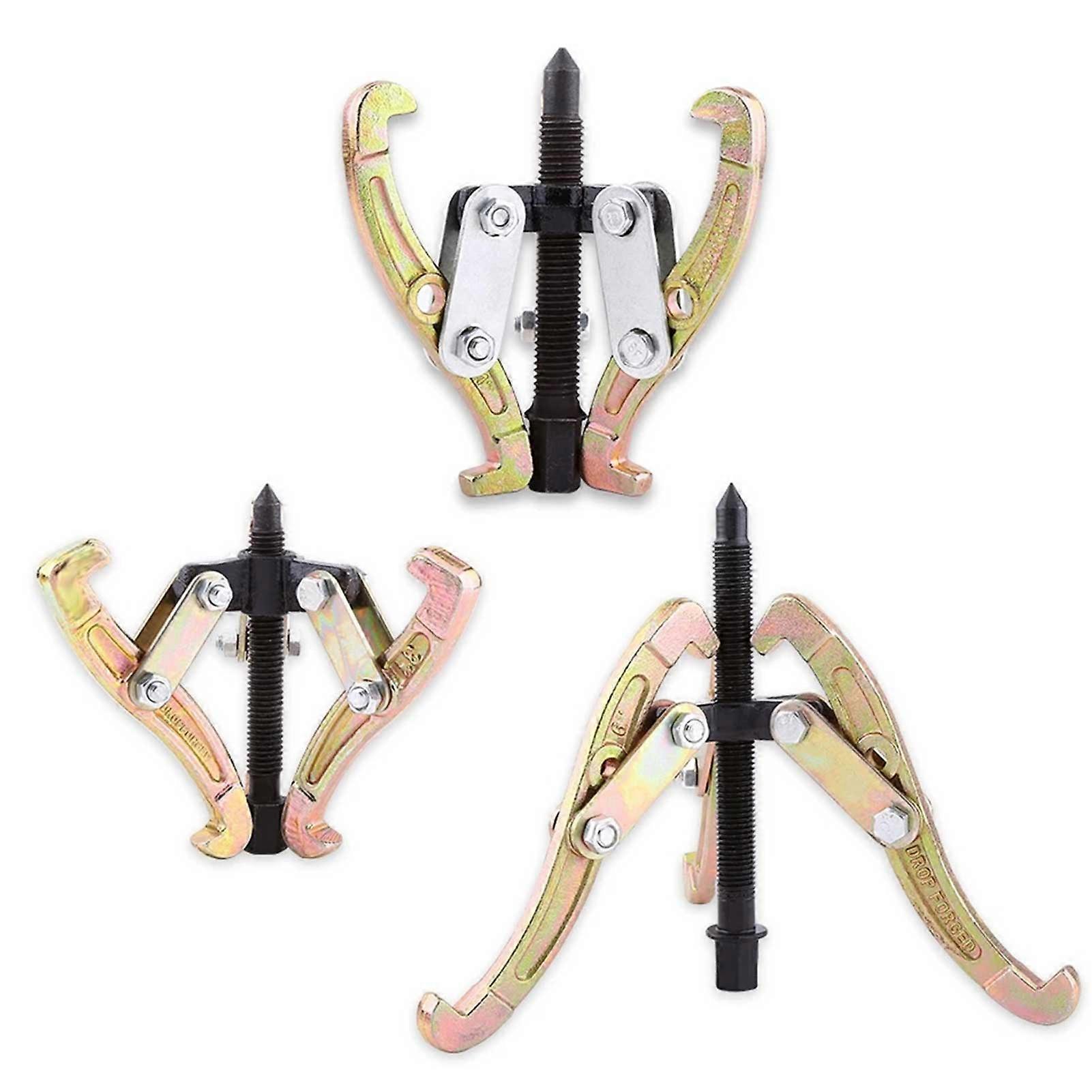 3-teiliges Set Aus 3/4/6 Zoll Drei-backen-abzieher, Robustes Lagerabzieher-werkzeugset Für Die Kfz-reparatur.