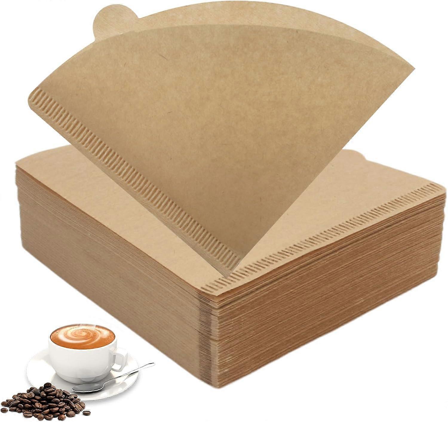 Packung Mit 200 Stück V60 Filterpapier, Kegelförmiges Kaffeefilterpapier, Ungebleichtes Kaffeefilterpapier.