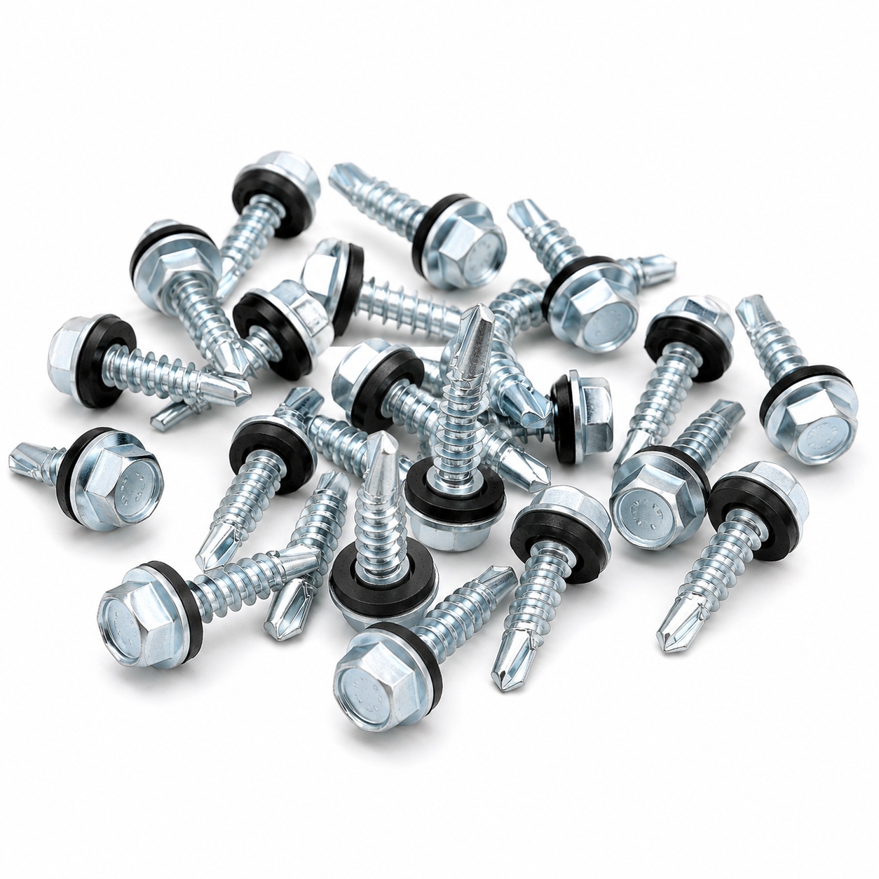 Selbstbohrende Schrauben 5,5 X 19 Mm Sechskantkopf, Epdm-verzinkt, 250 Stück, 7504k