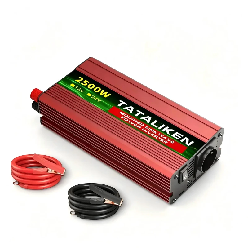 Tataliken Modifizierter Sinus Wechselrichter 2500w 24v Auf 230v Spannungswandler Für Auto, Wohnwagen, Notstrom