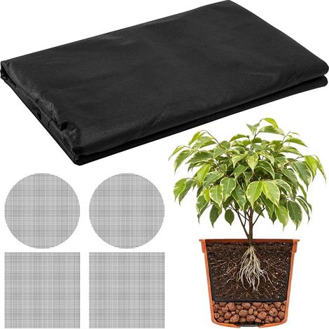 M X 1 M – Vliesfiltergewebe Für Blumentöpfe – Zuschneidbar – Vliesstoff Für Pflanztöpfe Mit Drainagegewebe – 50 G/m² – Für Pflanzgefäße Und Pflanzkübel – Unkrautbekämpfung