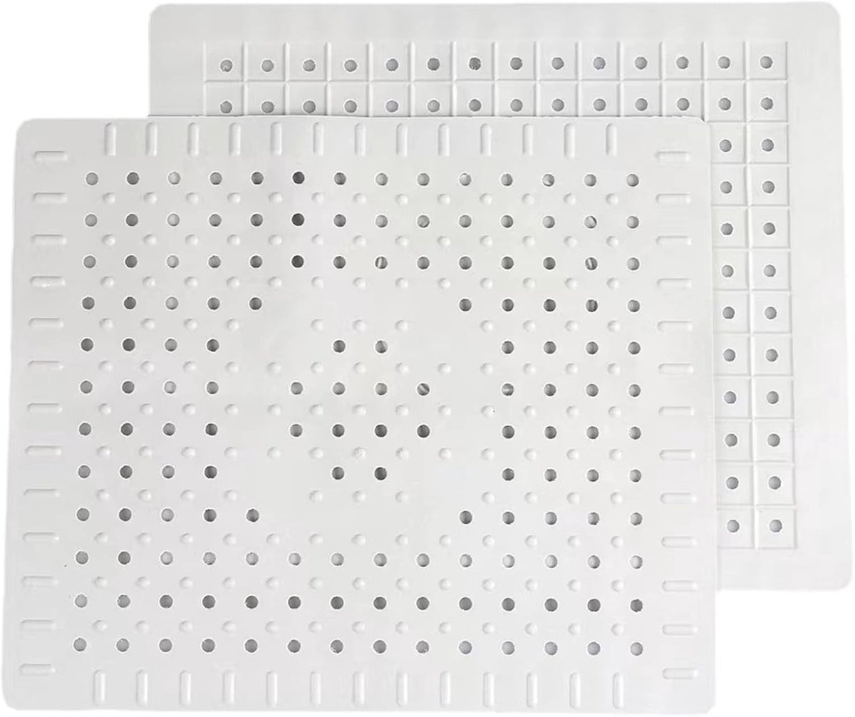 2er-set Spülbeckenmatten – 31 X 26 Cm – Gummi – Spülbeckenmatte – Spritzschutz – Abtropfmatte – Weiß