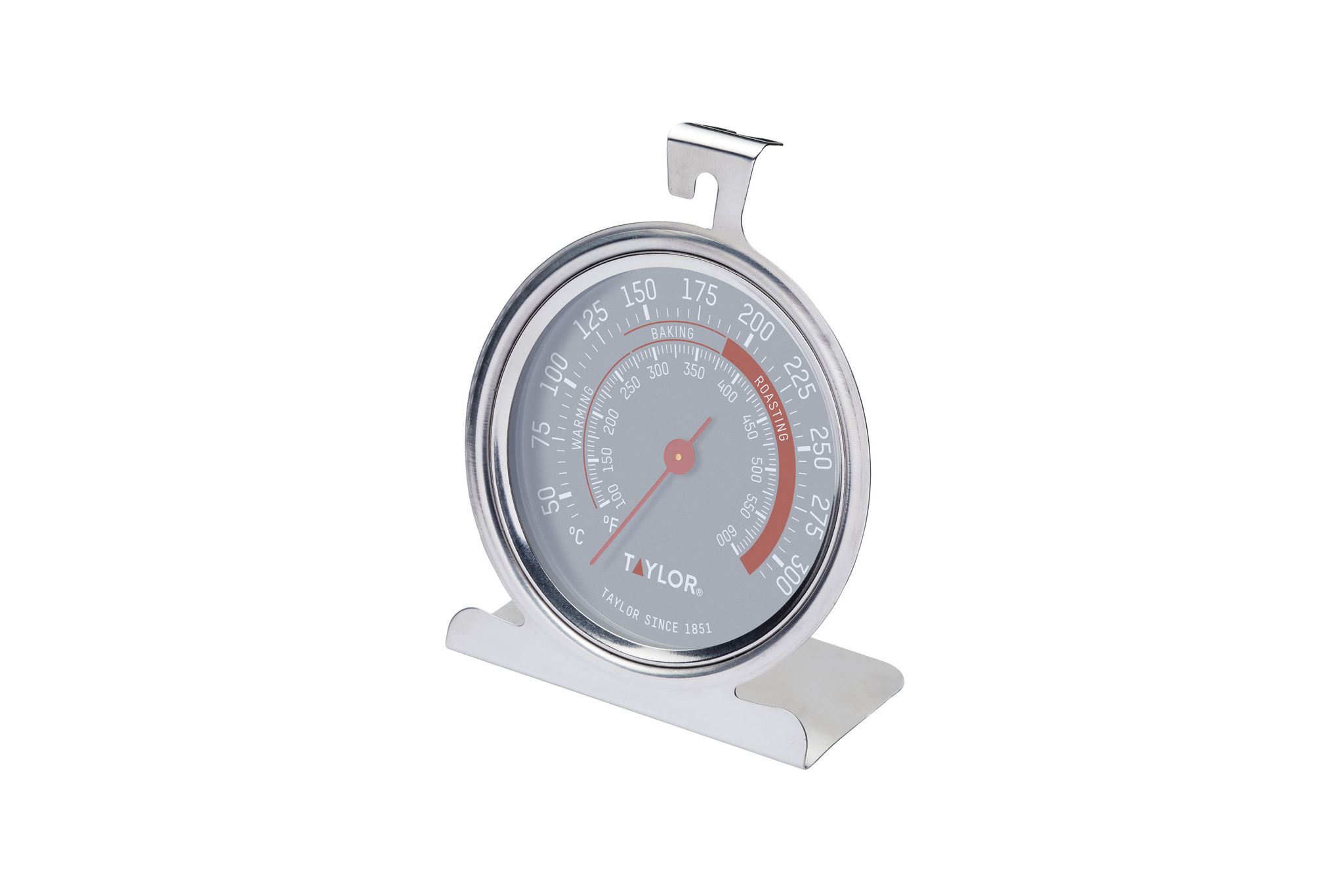 Thermometer De Backofen Taylor Pro, Thermometer De Backofen De Edelstahl Für Temperaturen Zwischen 50 Und 300 Celuius, Silber, 9 X 8,5 X 2 Cm, 1 Stk.