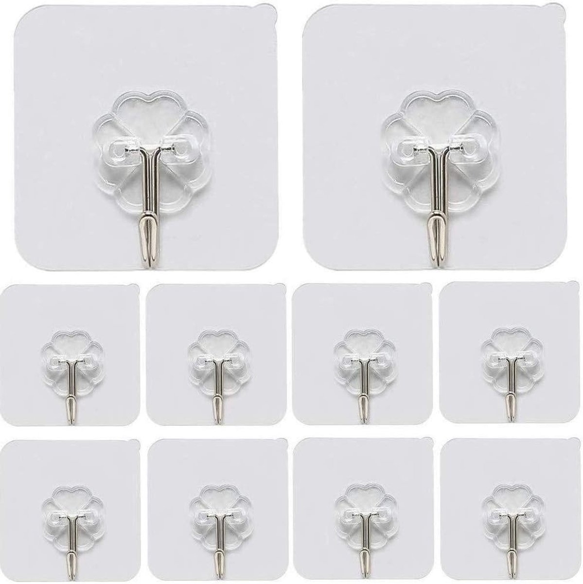 Transparente Klebehaken – 20er-pack – Extrem Stark – Wasser- Und Ölabweisend – Universell Einsetzbar