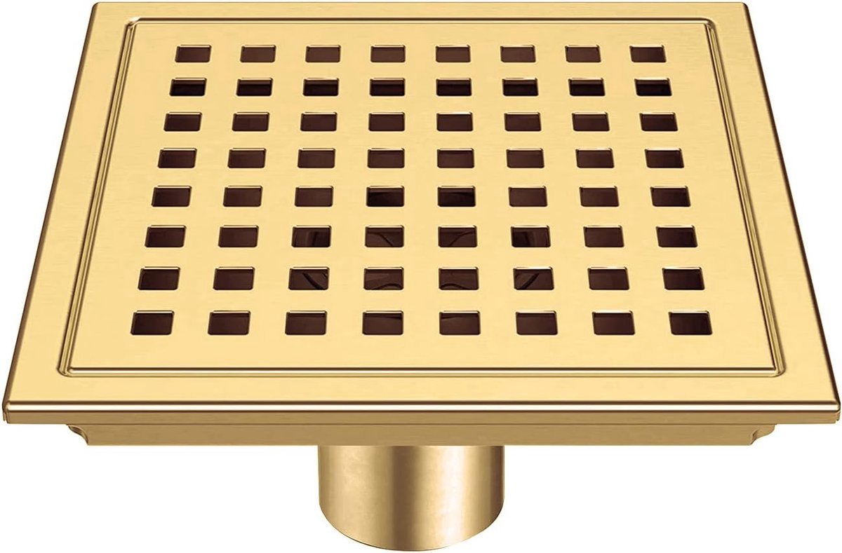Duschablauf – 15 X 15 Cm – 50-mm-anschluss – Duschrinne – Bodenablauf – Duschwanne – Mit Abnehmbarem Deckel, Rost Und Haarfilter – Edelstahl