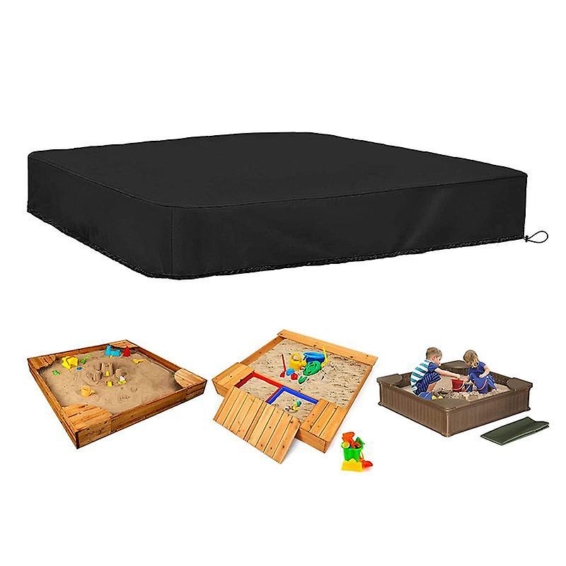 Sandkastenabdeckung, Wasserdicht, Staubdicht, Uv-beständig, Quadratische Poolabdeckung Mit Kordelzug, Kompatibel Mit Sandkasten, Spielzeug Und Gartenmöbeln, Schwarz