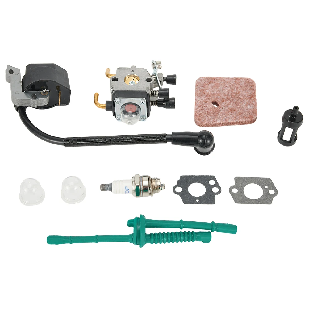 Vergaser-, Luftfilter- Und Zündspulensatz Für Kettensägen Fs55rc, Hl45, Km55r, Fs45c, Fs45l, Fc55, Fs55, Fs38, Km55, Fs45 Und Fs46 Auch Kompatibel Mit Zama C1q-s66.