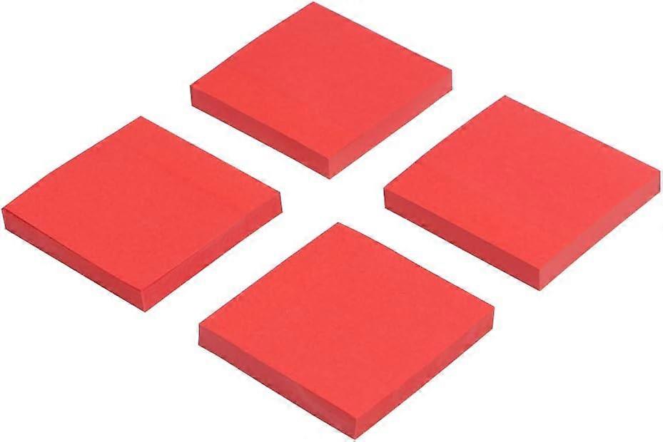 4er-packung Super Sticky Post-it Haftnotizen, 7,6 X 7,6 Cm, 100 Blatt Büro-notizen (rot)