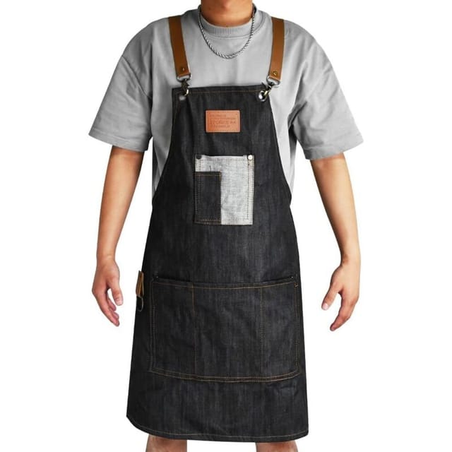 Küchenschürze, verstellbare Schürze mit Taschen, Kochschürze, Grill-Reinigungsschürze, Malschürze für Erwachsene, zum Friseur, Schweißen, Kochen