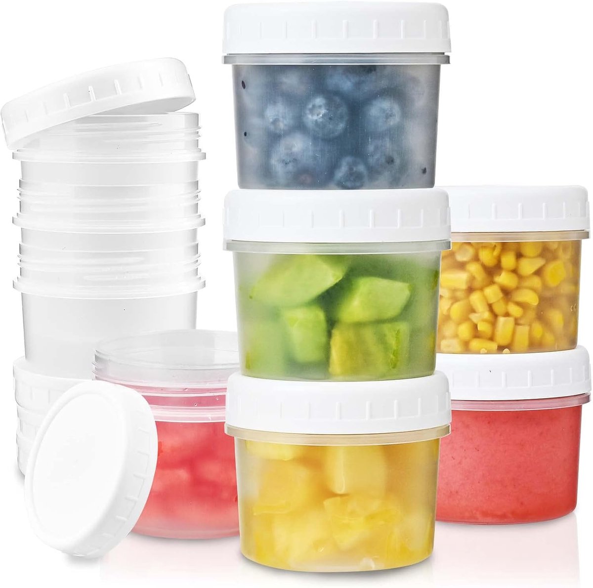 12er-set – Aufbewahrungsbecher – 160 Ml – Aufbewahrungsbehälter – Saucenbecher – Salatdressingbecher – Gewürzgläser – Joghurtbecher – Aufbewahrungsbox