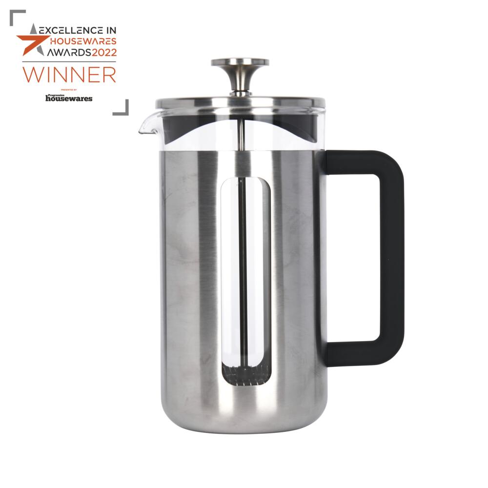 La Cafetiere Pisa - Kaffeemaschine De Gebürsteter Edelstahl, Acht Tassen, Silberfarben, Geschenkbox De