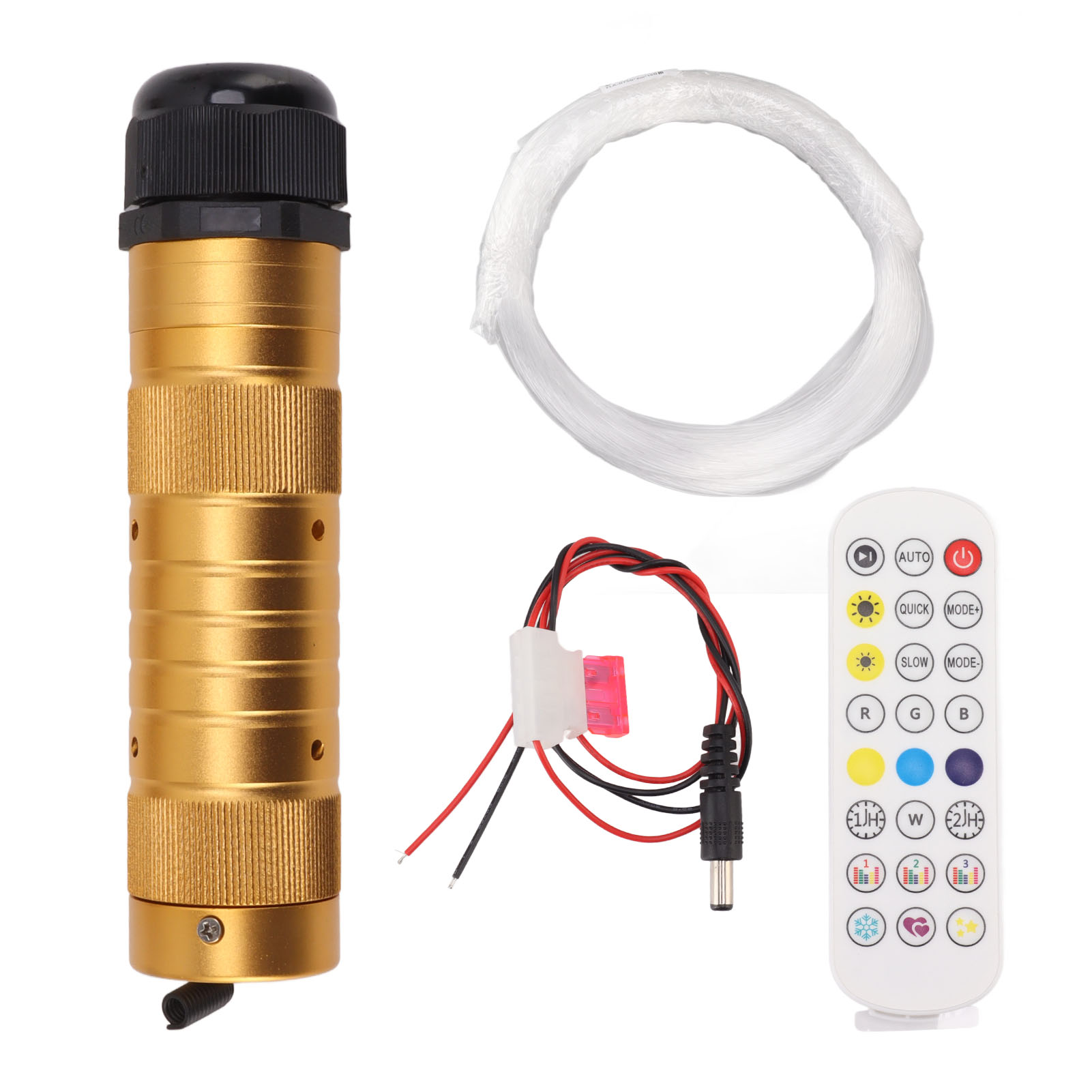 7w Bluetooth Rgbw Glasfaser-sternenhimmel-lichtset Für Auto- Und Heimdekoration Dc 12v